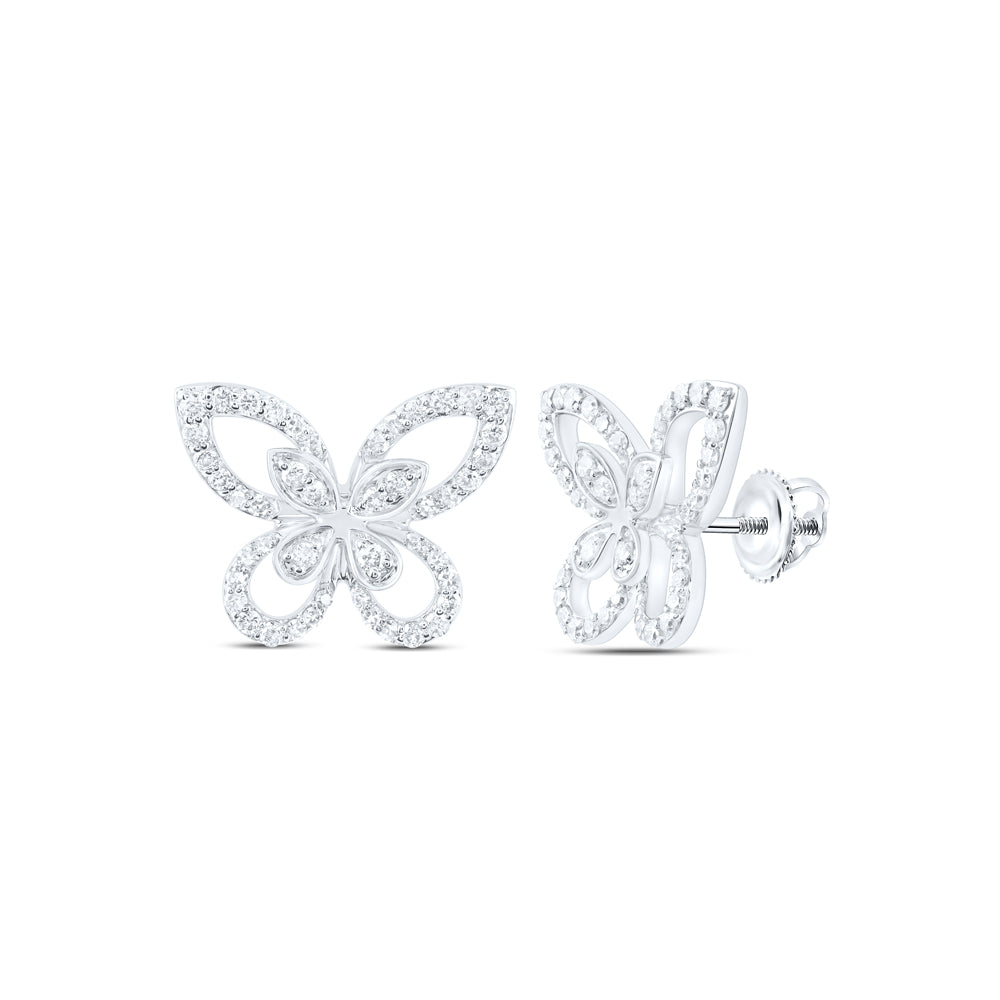 1/2 CTW DIA NK BUTTERFLY FASHION EARRING