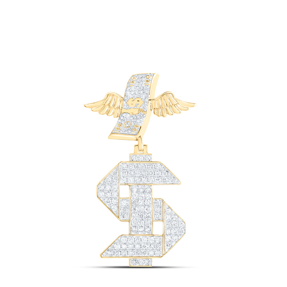 1 1/5 CTW-DIA NK DOLLAR MENS CHARM