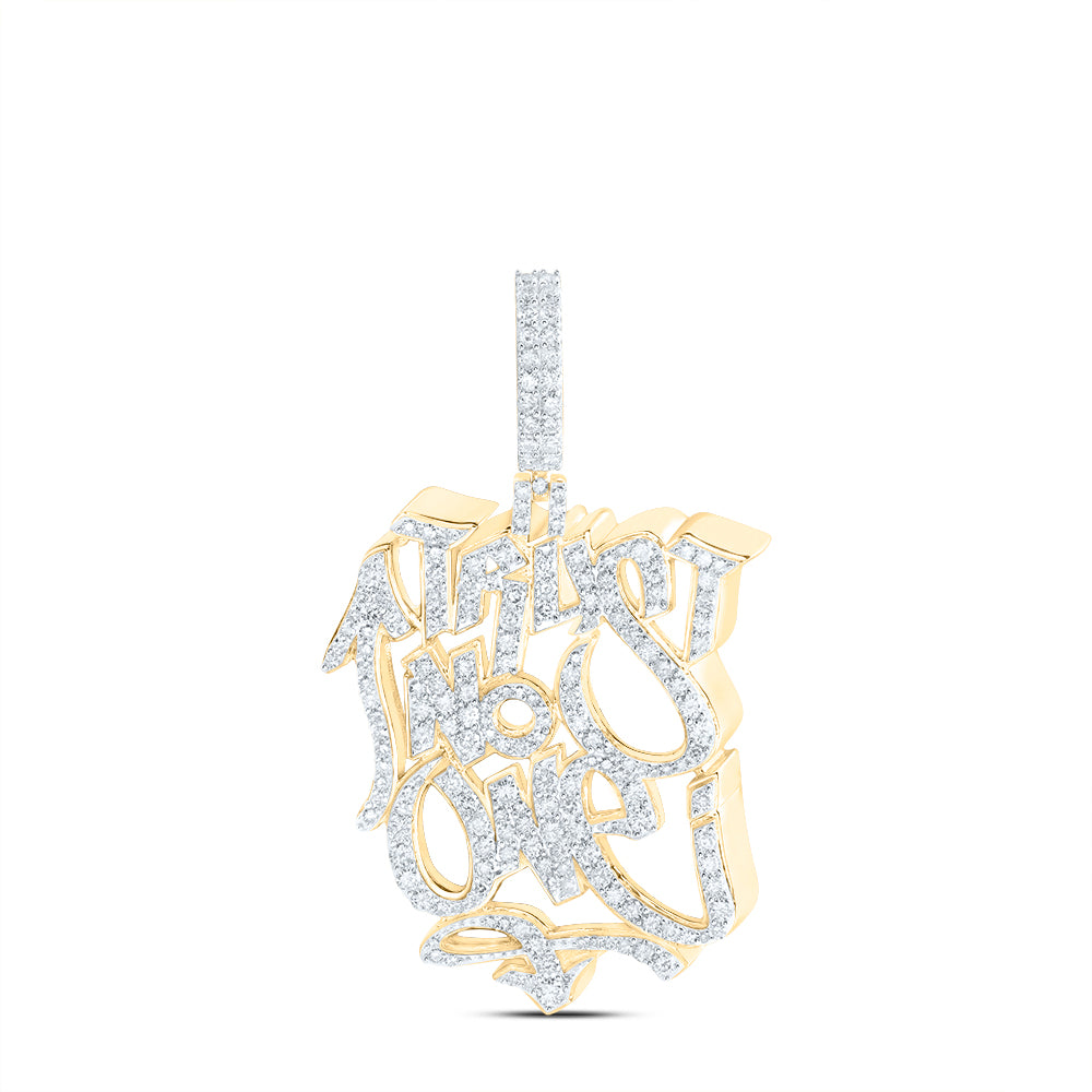 2 1/5CTW-DIA NK TRUST NO ONE MENS CHARM