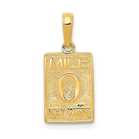 Load image into Gallery viewer, 14k Mile 0 KEY WEST Mile Marker Pendant
