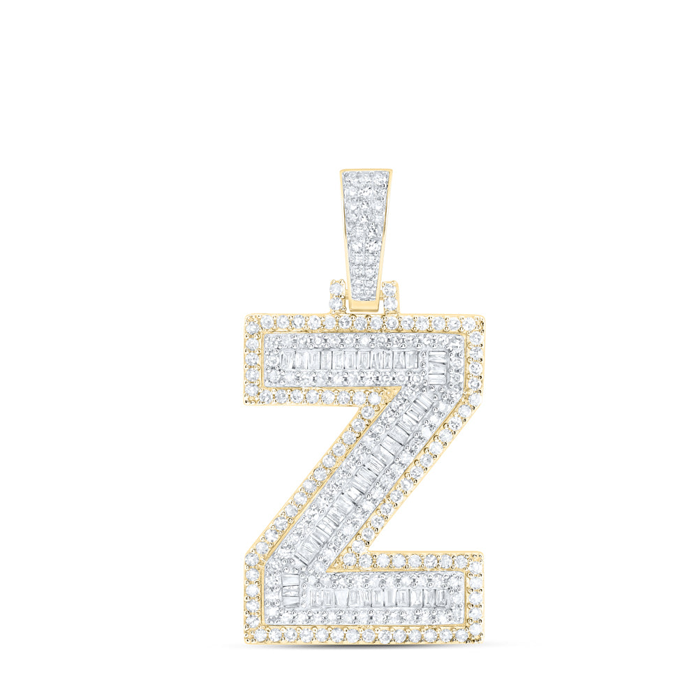 1CTW-DIA NK INITIAL "Z" MENS PENDANT