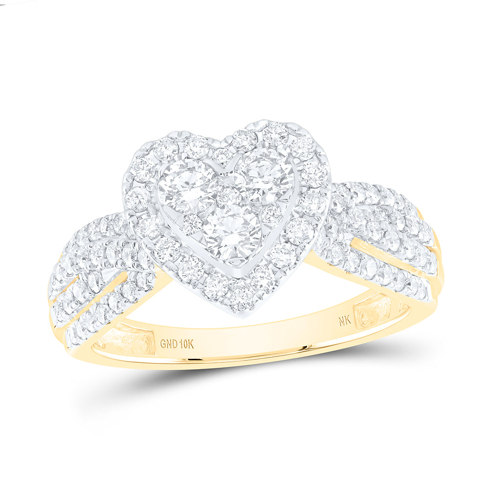 1CTW-DIA NK HEART FASHION RING