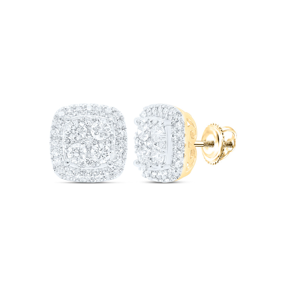 3/4CTW-DIA NK FASHION CUSHION EARRING