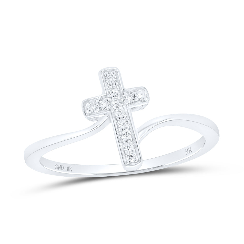 1/12 CTW-DIA NK GIFT CROSS RING
