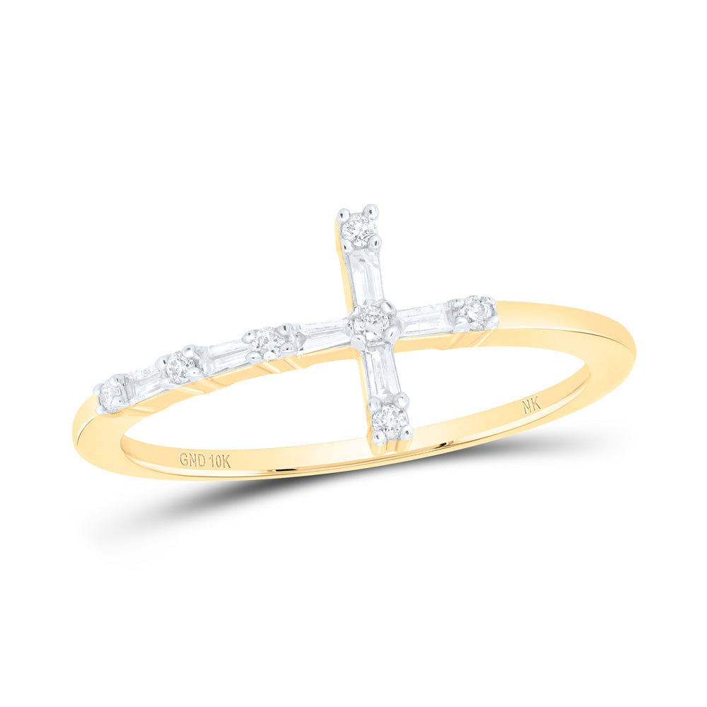 1/8 CTW-DIA NK GIFT CROSS RING