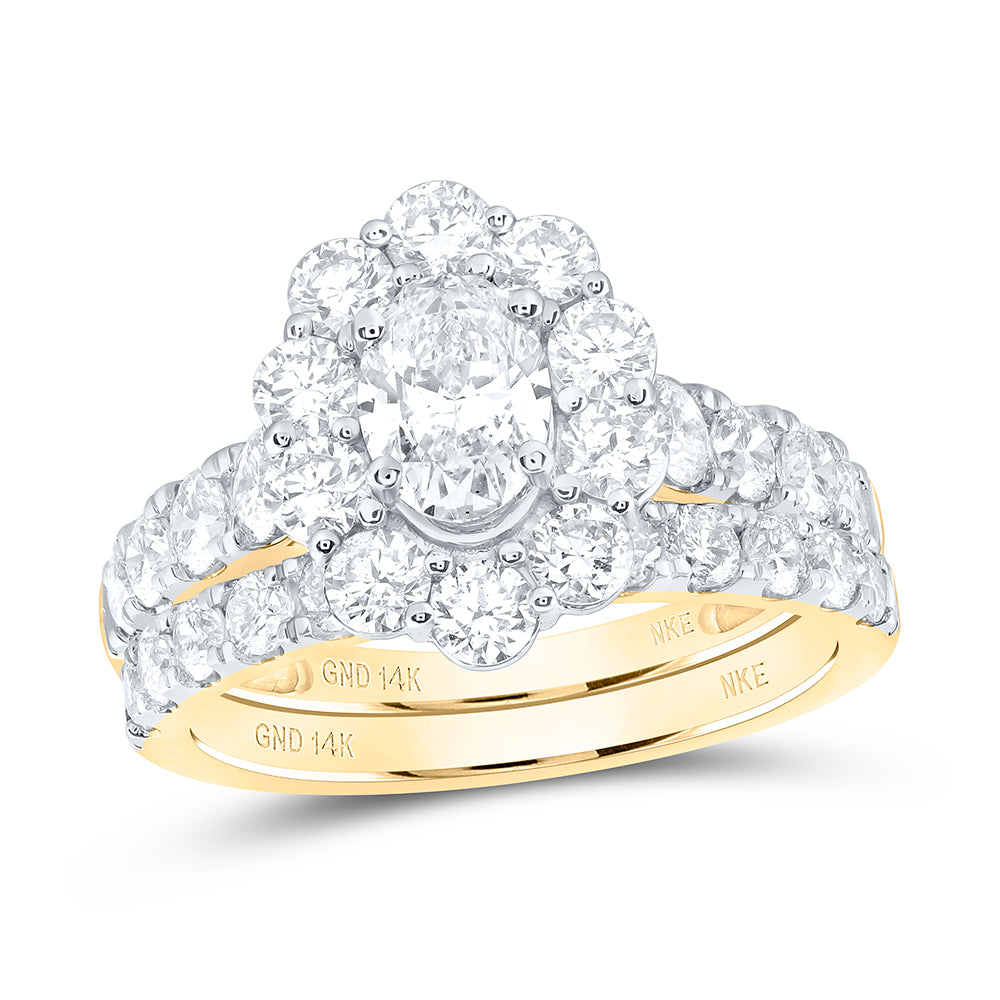 3CTW-DIA NKE 3/4CT-COV BRIDAL SET SINGLE HALO