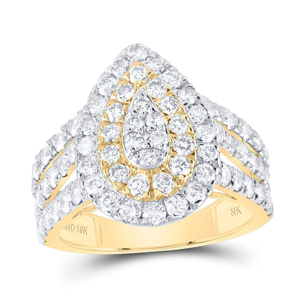 2 1/3CTW-DIA NK PEAR SHAPE LADIES RING