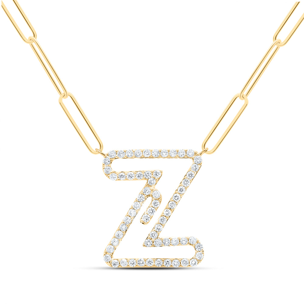 1/3CTW-DIA NK INITIAL "Z"  NECKLACE - 18 INCH
