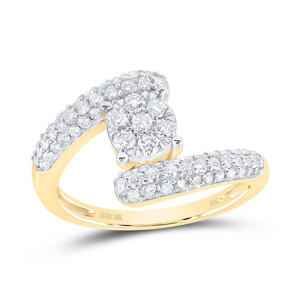 3/4CTW-DIA NK FLOWER RING