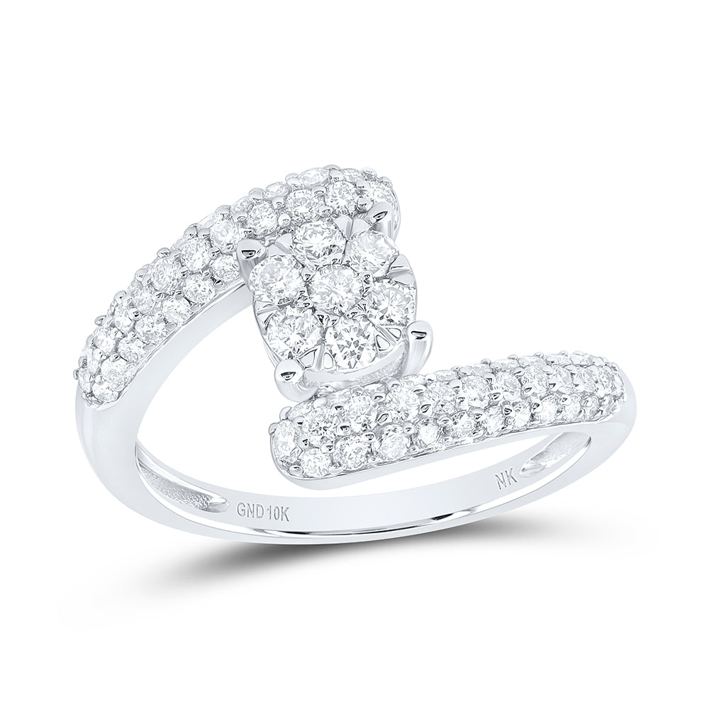 3/4CTW-DIA NK FLOWER RING