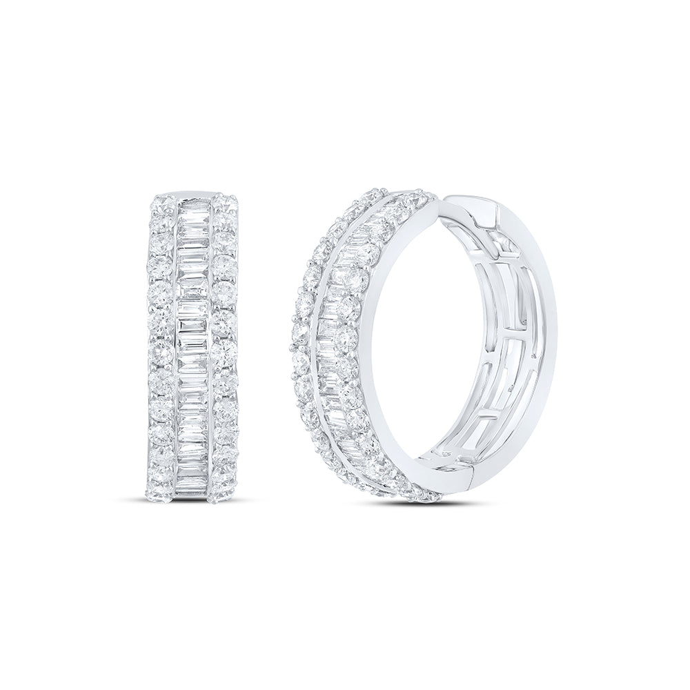 1 3/8CTW-DIA ANA M HOOP EARRING