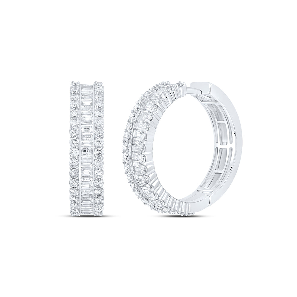 2 3/4CTW-DIA ANA M HOOP EARRING