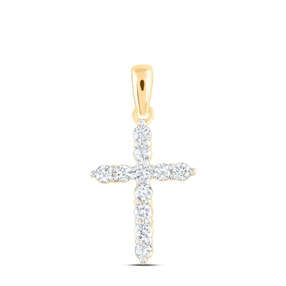 1/4CTW-DIA ANA M CROSS PENDANT