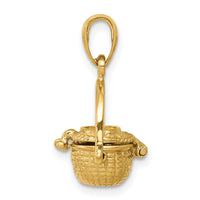 Load image into Gallery viewer, 14k 3-D Nantucket Basket Pendant
