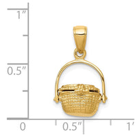 Load image into Gallery viewer, 14k 3-D Nantucket Basket Pendant
