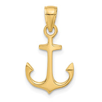 Load image into Gallery viewer, 14k Anchor Pendant
