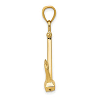 Load image into Gallery viewer, 14k 3-D T-Bar Style Anchor Pendant
