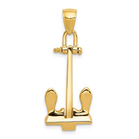 Load image into Gallery viewer, 14k 3-D T-Bar Style Anchor Pendant
