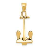 Load image into Gallery viewer, 14k 3-D T-Bar Style Anchor Pendant
