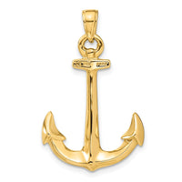Load image into Gallery viewer, 14k 3-D Anchor Pendant
