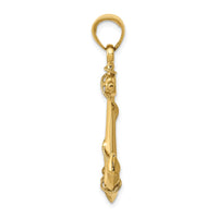 Load image into Gallery viewer, 14k 3-D Anchor with Rope Pendant
