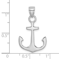 Load image into Gallery viewer, 14K White Gold Polished 3-D Anchor Charm
