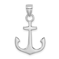 Load image into Gallery viewer, 14K White Gold Polished 3-D Anchor Charm
