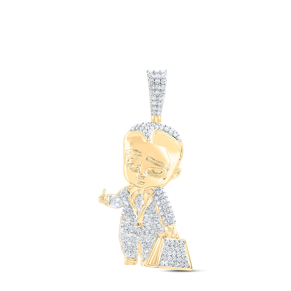 1 1/2CTW- DIA NK BABY BOSS MENS CHARM