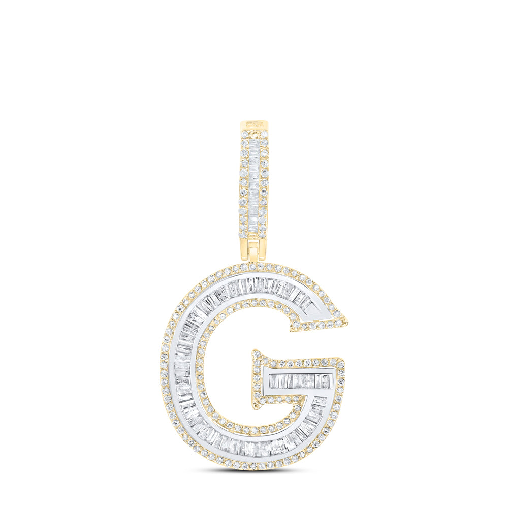 1 CTW-DIA P1 INITIAL "G" MENS PENDANT