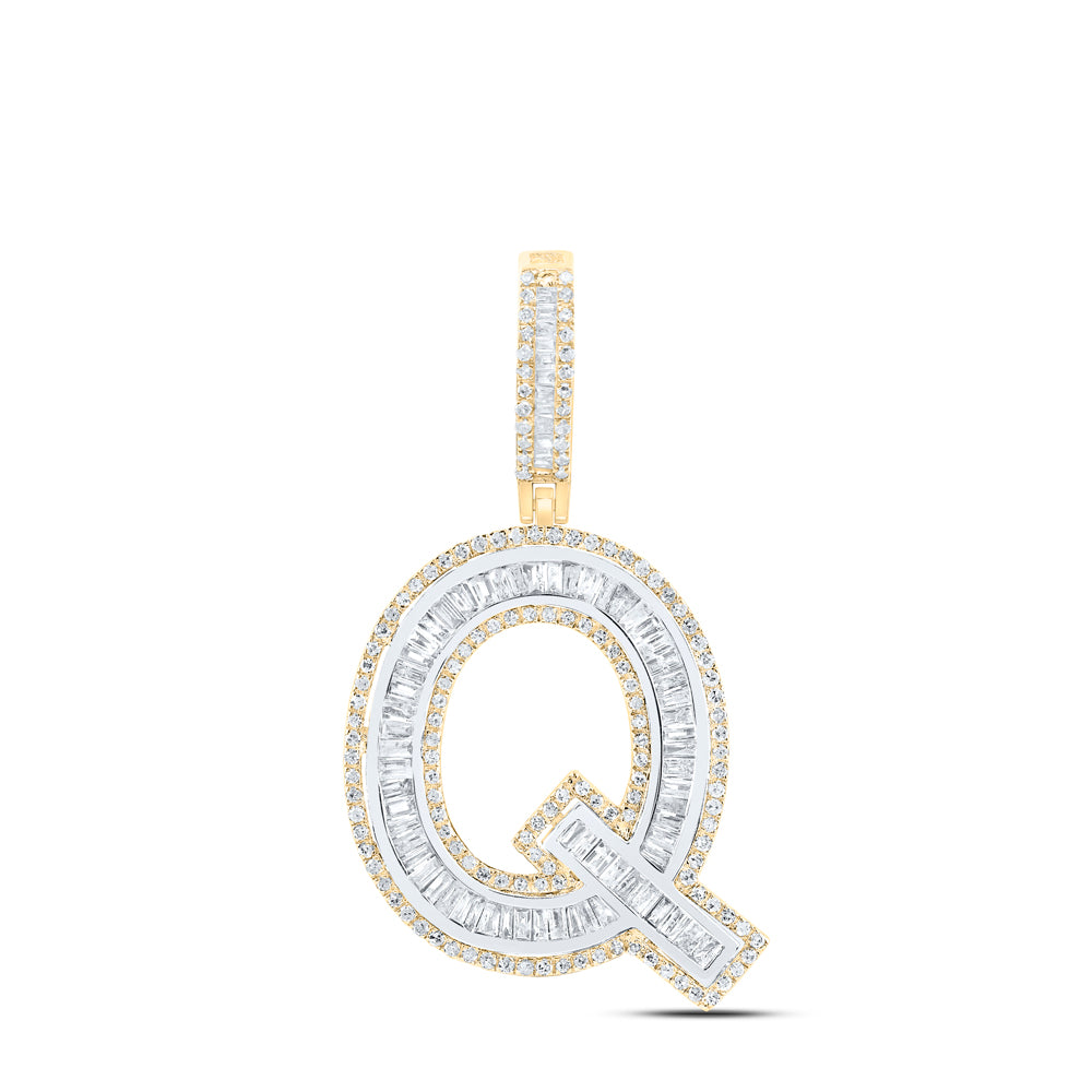 1CTW-DIA P1 INITIAL "Q" MENS PENDANT