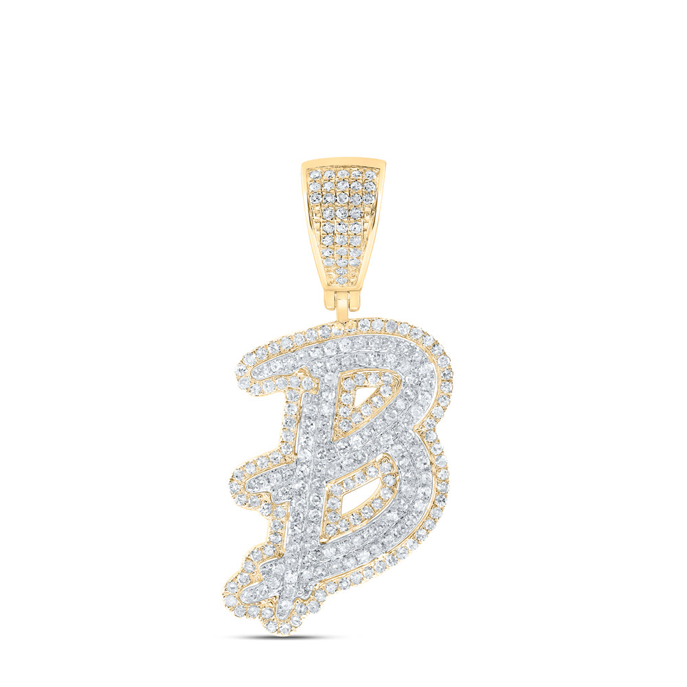 1CTW-DIA P1 INITIAL "B" MENS PENDANT