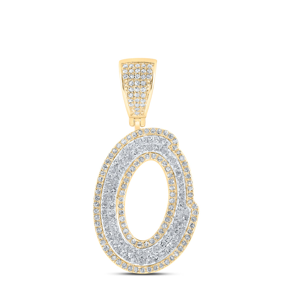 1CTW-DIA P1 INITIAL "O" MENS PENDANT
