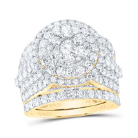 Load image into Gallery viewer, 3 7/8CTW-DIA ANA M 1/5CT-CRD FASHION BRIDAL SET
