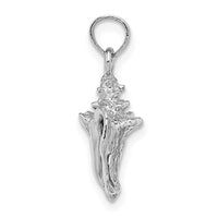 Load image into Gallery viewer, 14K White Gold 3-D Conch Shell Charm
