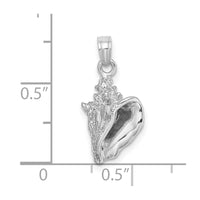 Load image into Gallery viewer, 14K White Gold 3-D Conch Shell Charm
