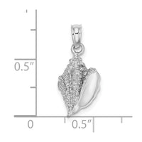 Load image into Gallery viewer, 14K White Gold Conch Shell Charm
