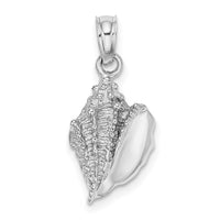Load image into Gallery viewer, 14K White Gold Conch Shell Charm
