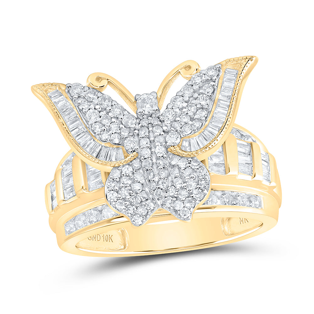 1CTW-DIA NK FASHION BUTTERFLY RING