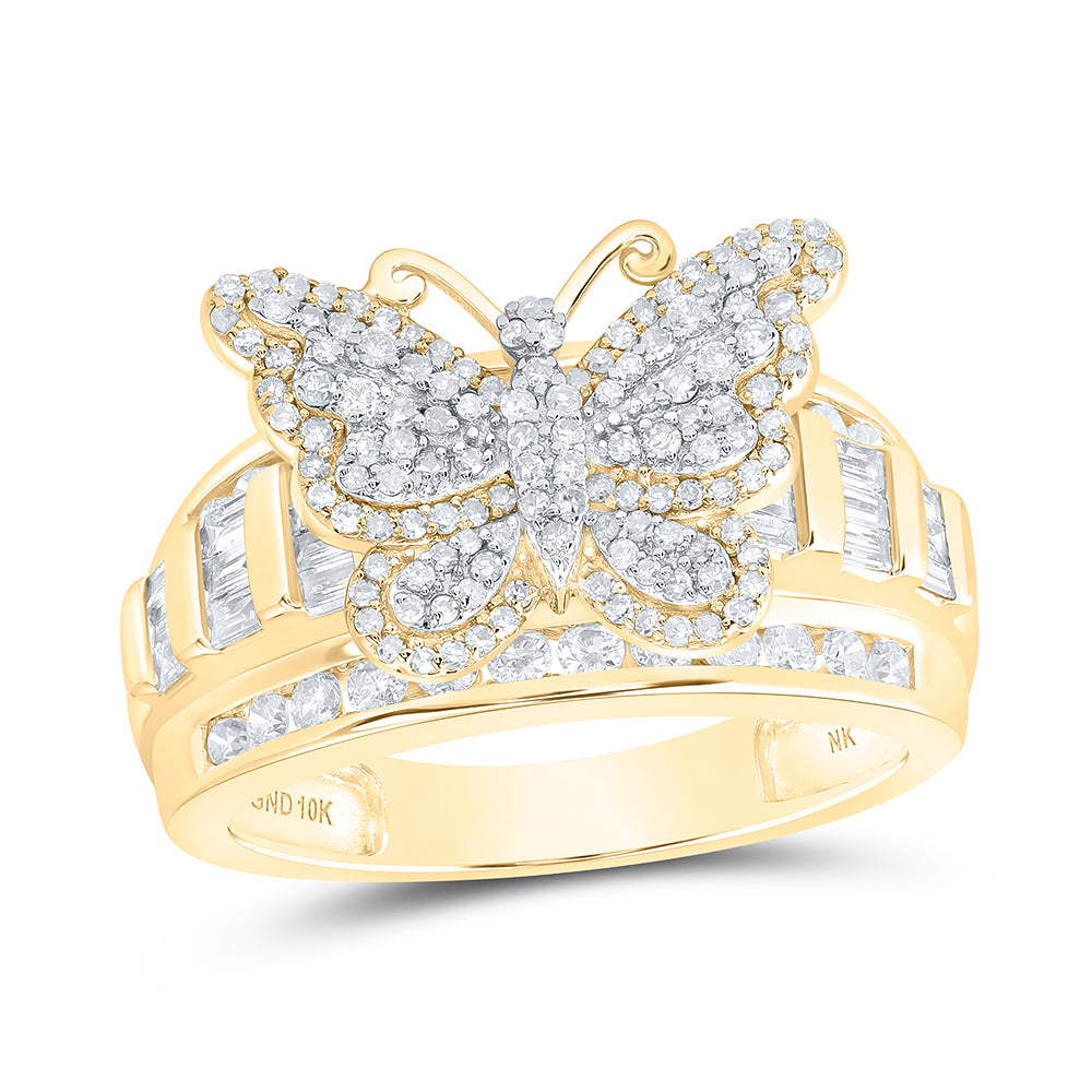 1CTW-DIA NK FASHION BUTTERFLY RING