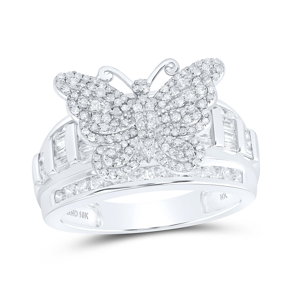 1CTW-DIA NK FASHION BUTTERFLY RING