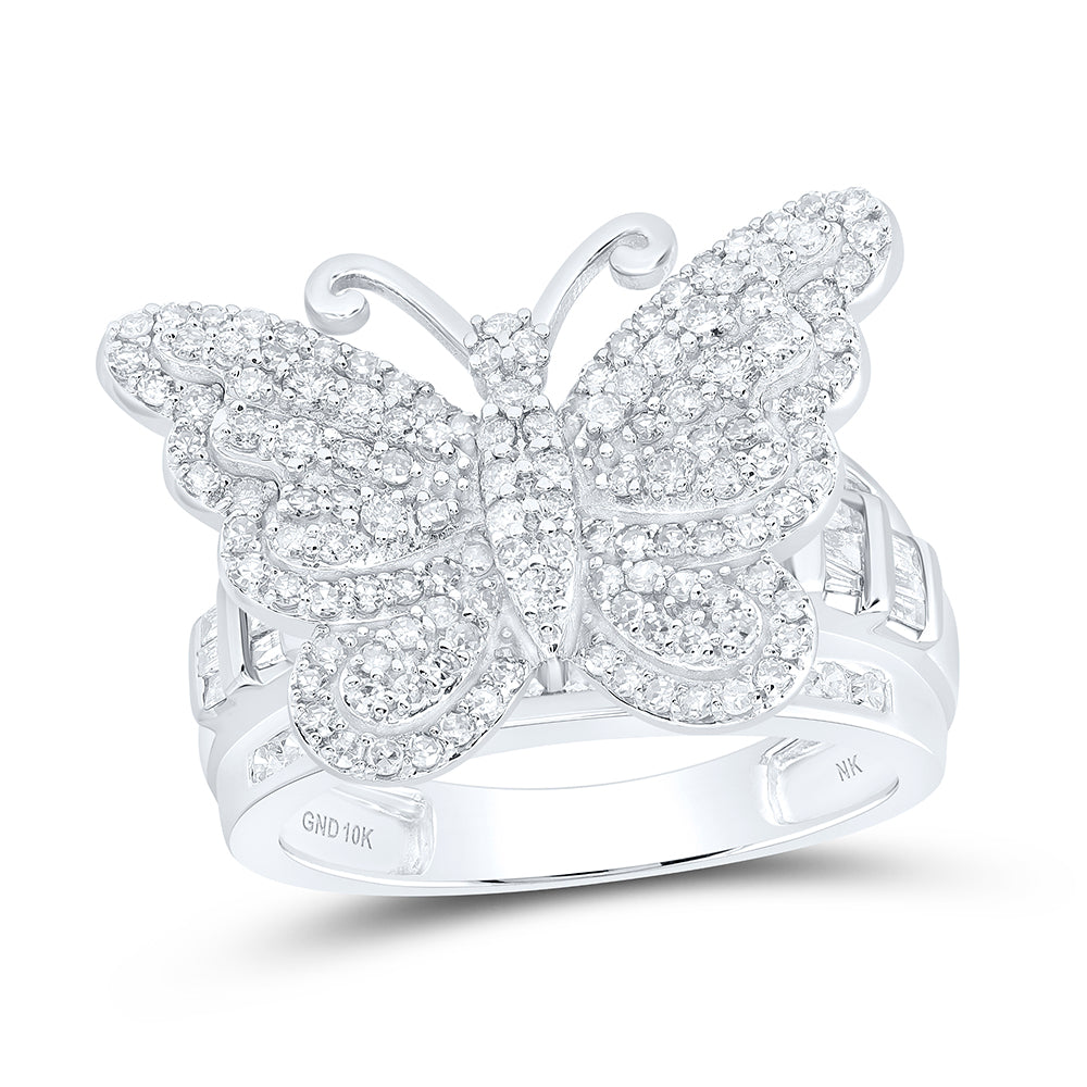 1 1/2CTW-DIA NK FASHION BUTTERFLY RING