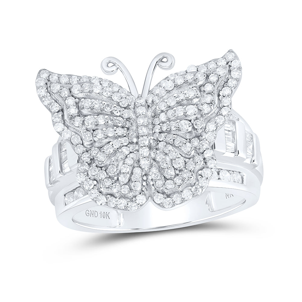 1 1/4CTW-DIA NK FASHION BUTTERFLY RING