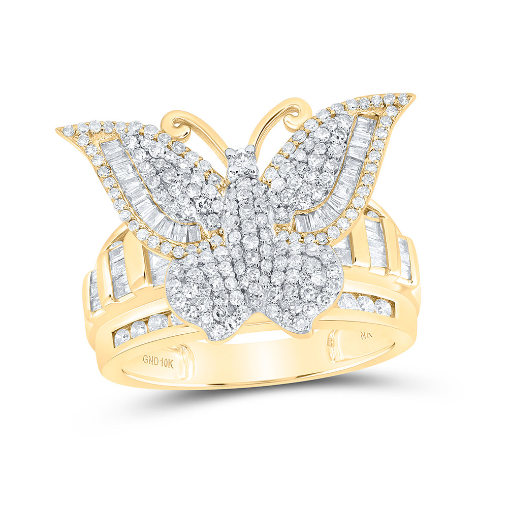 1 1/2CTW-DIA NK FASHION BUTTERFLY RING