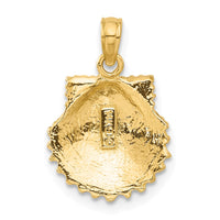 Load image into Gallery viewer, 14k Textured Scallop Shell Pendant
