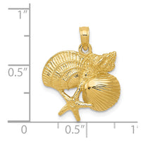Load image into Gallery viewer, 14k Four Shell Cluster Pendant
