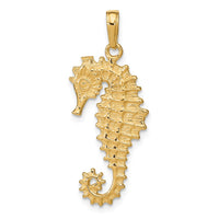 Load image into Gallery viewer, 14k 3-D Seahorse Pendant
