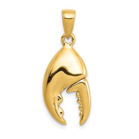 Load image into Gallery viewer, 14K 3-D Moveable Stone Crab Claw Pendant
