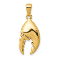 Load image into Gallery viewer, 14K 3-D Moveable Stone Crab Claw Pendant

