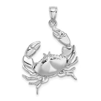 Load image into Gallery viewer, 14K White Gold Stone Crab w/Claw Extender Charm
