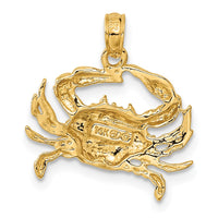 Load image into Gallery viewer, 14k Blue Crab Pendant
